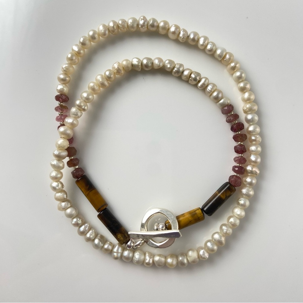 Delicate Gemstone Necklace - image 3